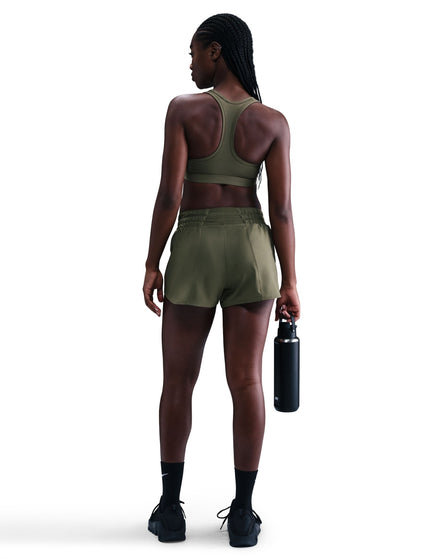 Nike Swoosh Medium Support Bra - Medium Olive/Whiteimages5- The Sports Edit