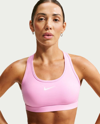 Swoosh Medium Support Bra - Pink Rise/White