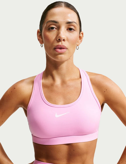 Swoosh Medium Support Bra - Pink Rise/White