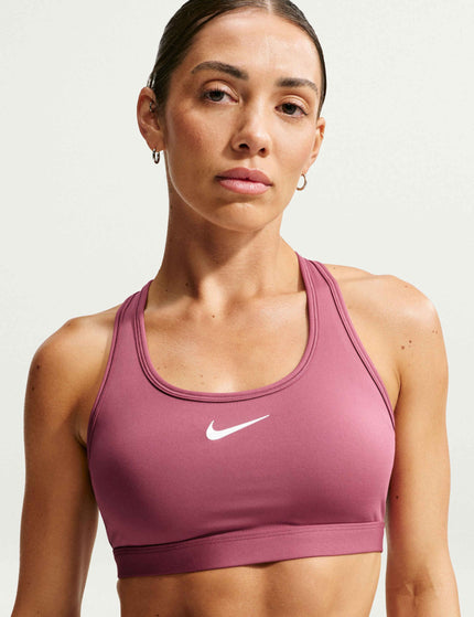 Swoosh Medium Support Bra - Pink Smoke/White
