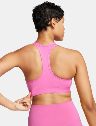 Swoosh Medium Support Bra - Playful Pink/White