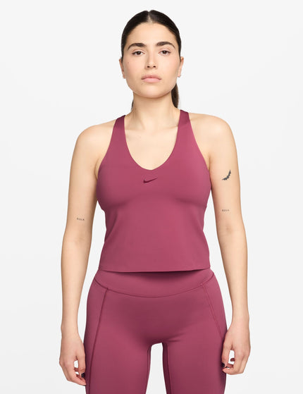 Nike Universa Medium-Support Padded Sports Bra Tank - Sweet Beet/Deep Garnet/Rush Maroonimages1- The Sports Edit
