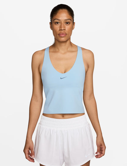 Nike Universa Medium-Support Padded Sports Bra Tank - Celestine Blue/Chambray/Work Blueimages1- The Sports Edit