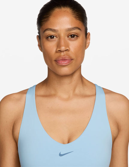Nike Universa Medium-Support Padded Sports Bra Tank - Celestine Blue/Chambray/Work Blueimages3- The Sports Edit