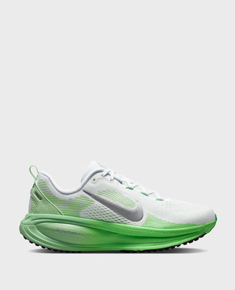 Vomero 18 Running Shoes - White/Metallic Silver/Illusion Green