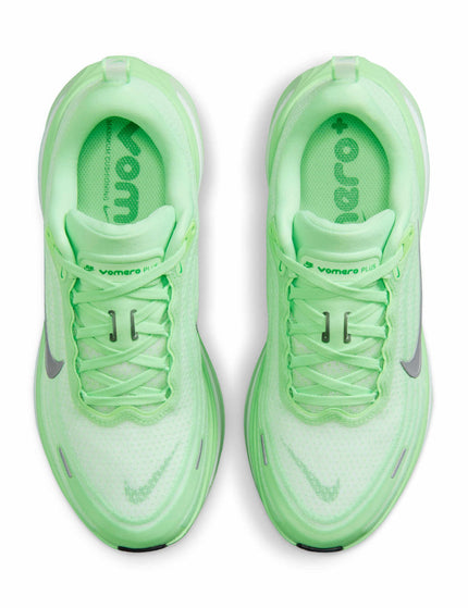 Nike Vomero Plus Running Shoes - White/Metallic Silver/Illusion Greenimages4- The Sports Edit