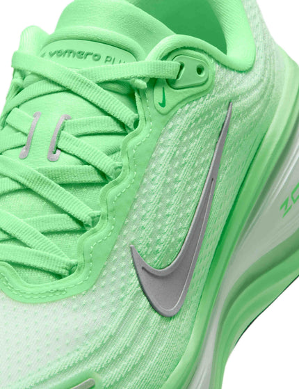 Nike Vomero Plus Running Shoes - White/Metallic Silver/Illusion Greenimages7- The Sports Edit