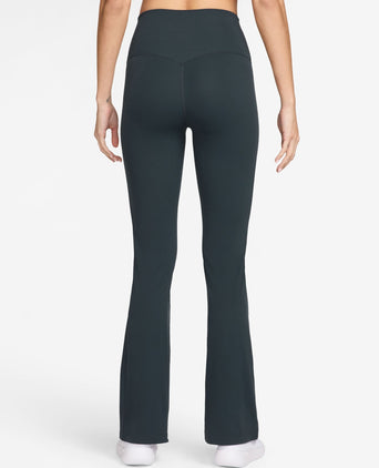Zenvy High Waisted Flared Leggings - Seaweed/Black
