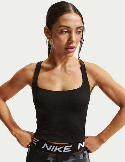 Nike Zenvy Light Support Sports Bra Tank - Black/Cool Greyimages1- The Sports Edit