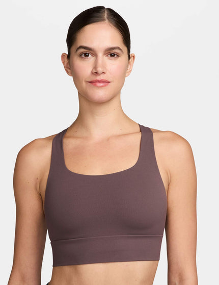 Nike Zenvy Light Support Longline Sports Bra - Tattoo/Whiteimages1- The Sports Edit
