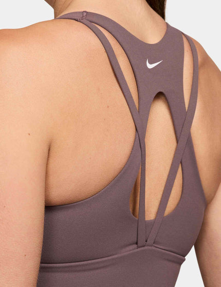 Nike Zenvy Light Support Longline Sports Bra - Tattoo/Whiteimages3- The Sports Edit