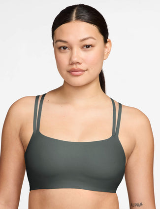 Zenvy Strappy Light Support Bra - Camo Green/White