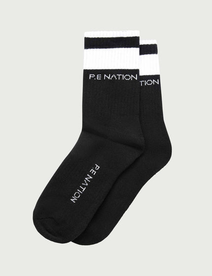 PE Nation Homage Sock - Blackimages2- The Sports Edit