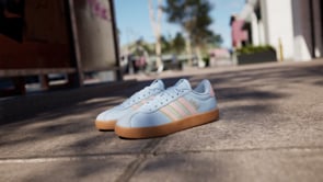 adidas VL Court 3.0 Shoes - Clear Sky/Clear Pink/Gold Metallicimages3- The Sports Edit