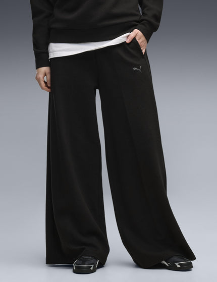 PUMA Class Relaxed Wide Leg Pants - Blackimages1- The Sports Edit