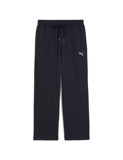 PUMA Puma Classics Relaxed Pinnacle Pintuck Sweatpants - New Navyimages4- The Sports Edit
