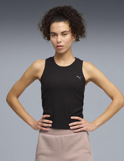 PUMA Cloudspun Rib Tank - Blackimages1- The Sports Edit