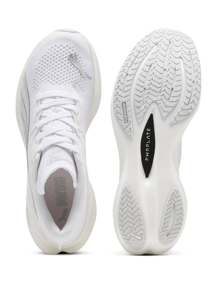 PUMA Deviate NITRO 3 Running Shoes - White/Feather Grey/Silverimages4- The Sports Edit