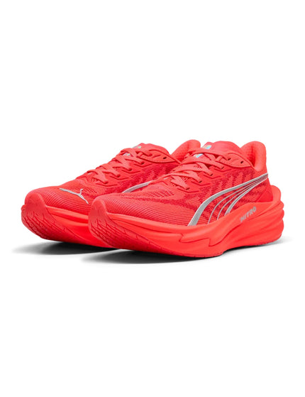 PUMA Deviate NITRO 4 Running Shoes - Ultra Red/PUMA Silverimages2- The Sports Edit