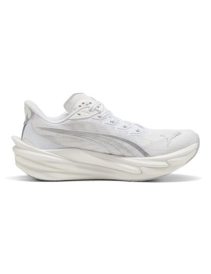 PUMA Deviate NITRO 4 Running Shoes - White/Feather Greyimages3- The Sports Edit