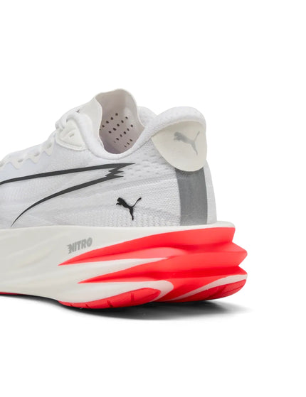 PUMA Deviate Pure NITRO Running Shoes - White/Ultra Redimages6- The Sports Edit