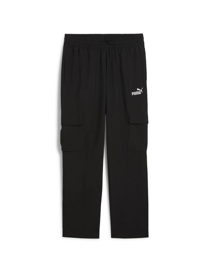 PUMA Essentials No. 1 Logo Woven Cargo Pants - Puma Blackimages4- The Sports Edit