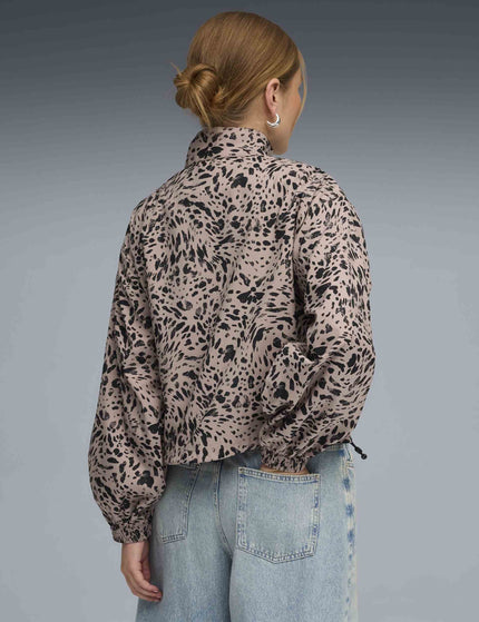PUMA Essentials Graphic Relaxed Printed Woven Half-Zip - Sandstoneimages2- The Sports Edit