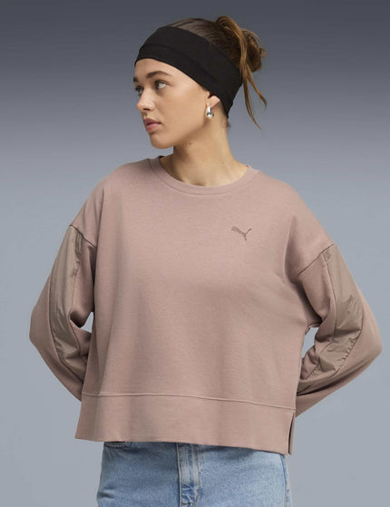 PUMA HER Relaxed Crew - Sandstoneimages1- The Sports Edit