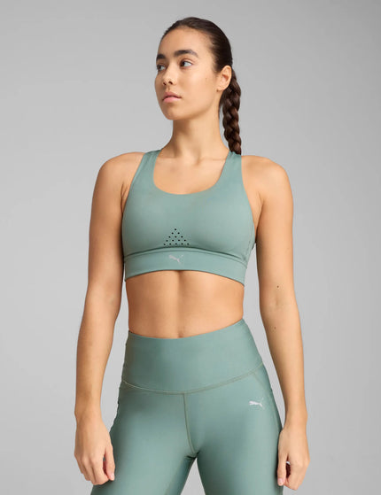 PUMA PWRbreathe Run Bra - Green Moonimages1- The Sports Edit