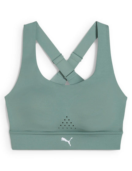 PUMA PWRbreathe Run Bra - Green Moonimages4- The Sports Edit