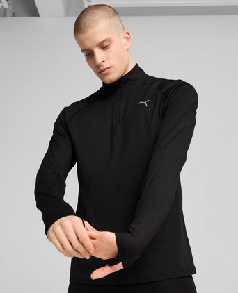 Run Velocity Cloudspun 1/4 Zip - Black