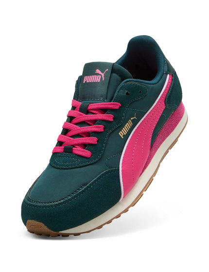 PUMA ST Miler Rose Sneakers - Green Terrain/Posie Pink/Gumimages4- The Sports Edit