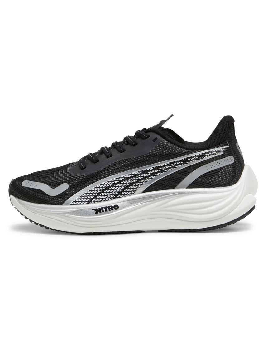 Puma | Velocity NITRO 3 Shoes - Black/Silver/White | The Sports Edit