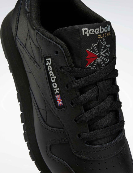 Reebok Classic Leather Shoes - Core Black/Pure Grey 5images6- The Sports Edit