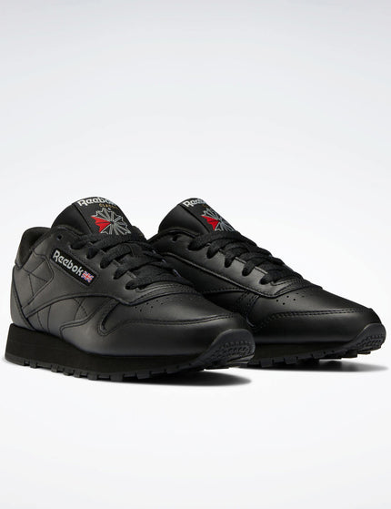 Reebok Classic Leather Shoes - Core Black/Pure Grey 5images3- The Sports Edit