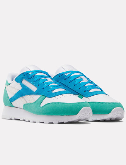 Reebok Classic Leather Shoes - White/Unleashed Green/Greyimages2- The Sports Edit