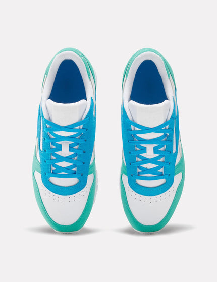 Reebok Classic Leather Shoes - White/Unleashed Green/Greyimages4- The Sports Edit