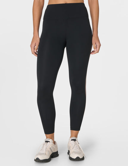 Sweaty Betty All Day 7/8 Side Stripe Legging - Black/Taupeimages1- The Sports Edit