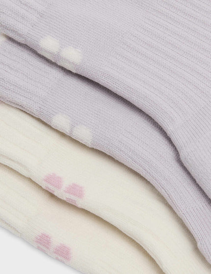 Sweaty Betty Crew Running Socks 2 Pack - Mauve Purple/Deco Pink Tippingimages2- The Sports Edit