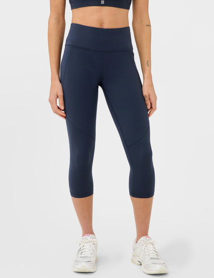 Power Cropped Gym Leggings - Navy Blue