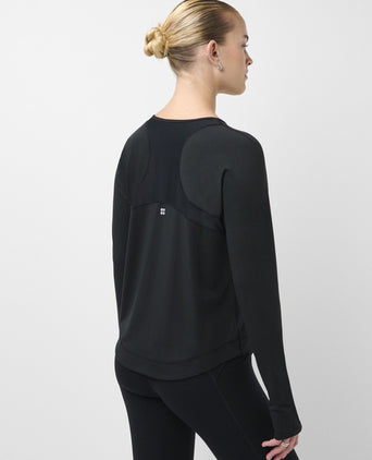Breathe Easy Mesh Long Sleeve Top - Black