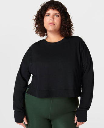 After Class Crop Sweatshirt - Black