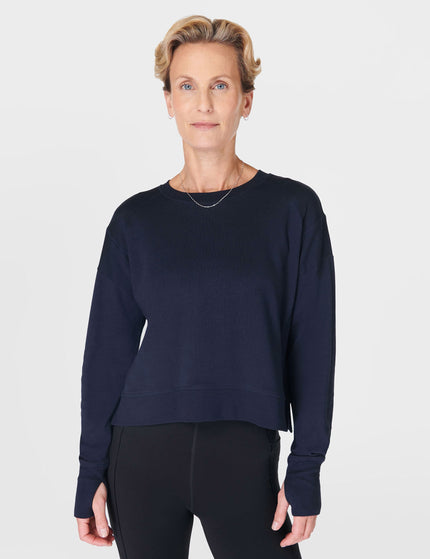 Sweaty Betty After Class Crop Sweatshirt - Navy Blueimages1- The Sports Edit