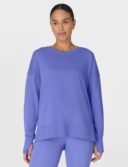 Sweaty Betty After Class Longline Sweatshirt - Aura Blueimages1- The Sports Edit