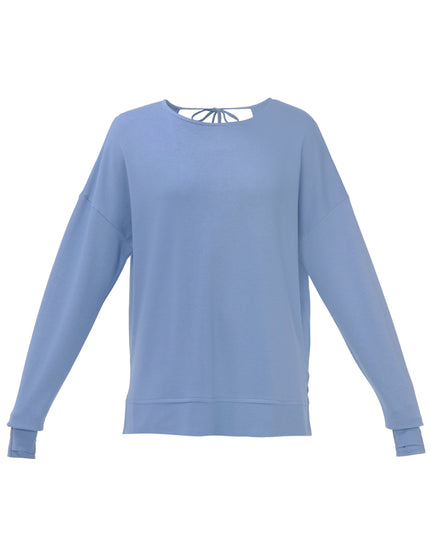 Sweaty Betty After Class Open Back Tie Sweatshirt - Faded Blueimages6- The Sports Edit