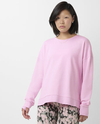 After Class Open Back Tie Sweatshirt - Lilac Pink