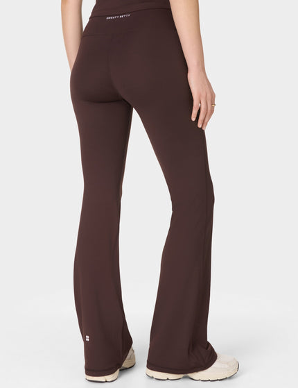 Sweaty Betty All Day 32" Soft Twist Flare Trouser - Sable Brownimages2- The Sports Edit