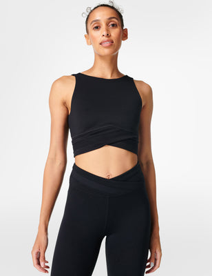 All Day Wrap Waist Tank - Black