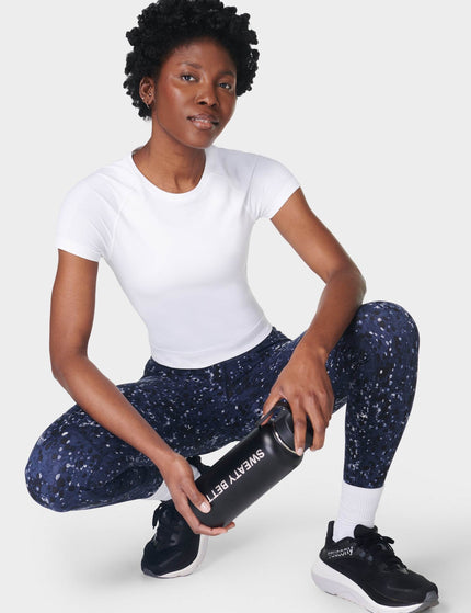 Sweaty Betty Athlete Crop Seamless Workout Tee Whiteimages5- The Sports Edit