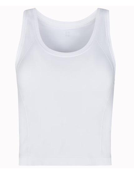 Sweaty Betty Athlete Crop Seamless Gym Vest - Whiteimages4- The Sports Edit